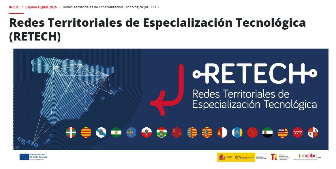 Mapa de localización de actuaciones RETECH: Una herramienta estratégica en Ciberseguridad
