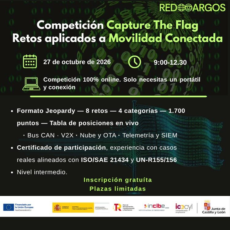 RED ARGOS organiza una competición online de ciberseguridad aplicada a la movilidad conectada